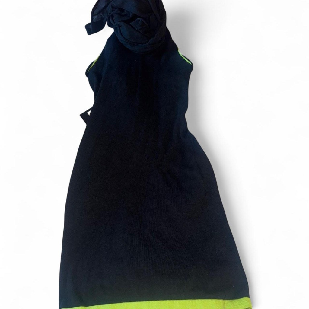 John Richmond Black Dress With Hood/Scarf
